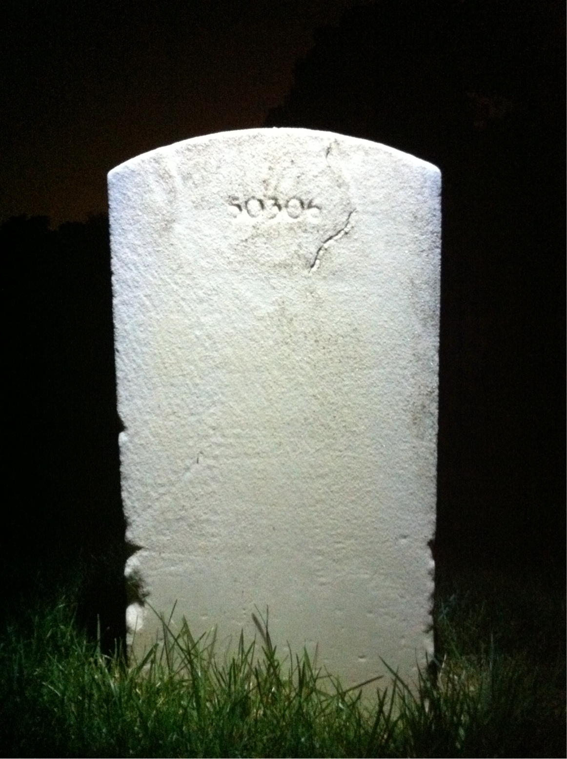 Back of headstone — Ann Barrett
