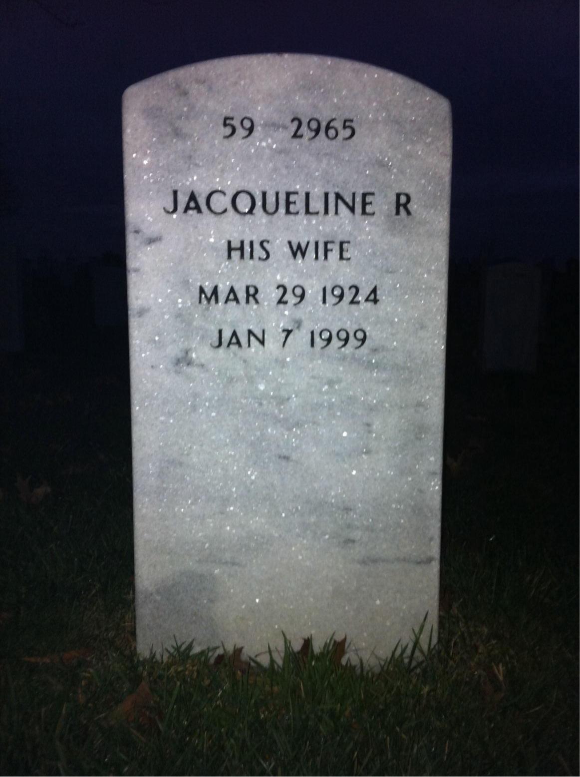 Back of headstone — Dominic Battista