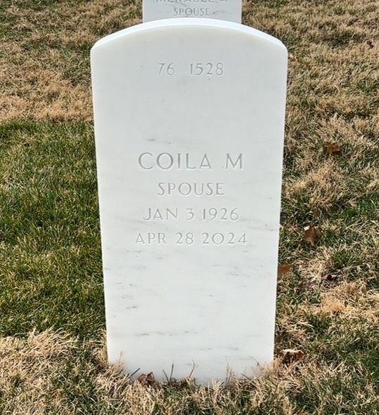 Back of headstone — Robert Moeller
