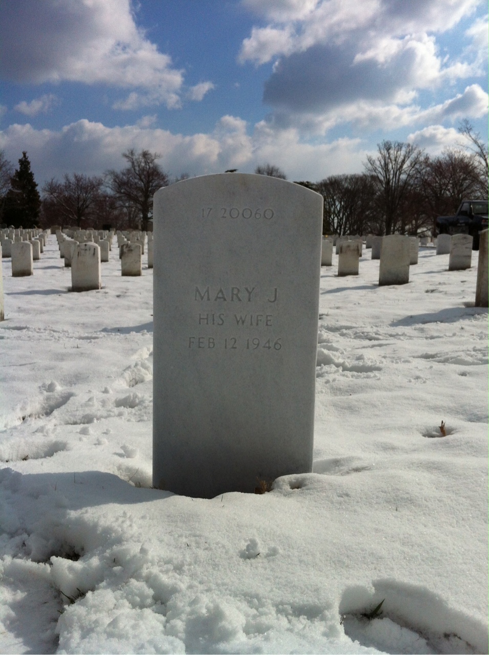 Back of headstone — Bernard Mooney