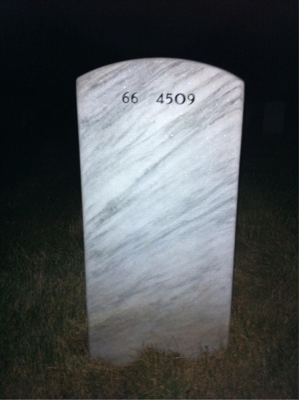 Back of headstone — Alfonyo Gantt