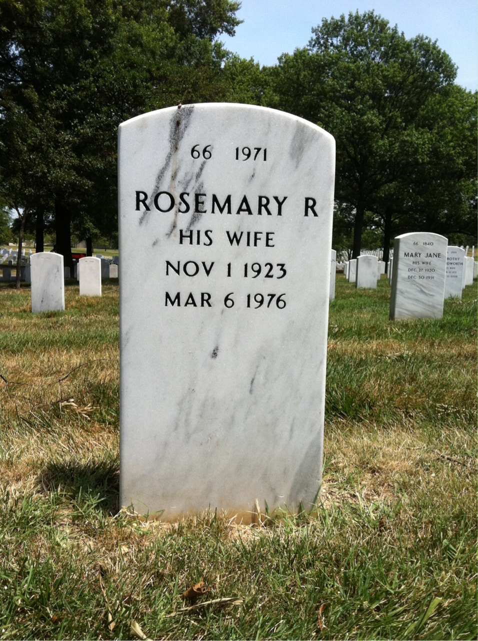 Back of headstone — Andrew Berry
