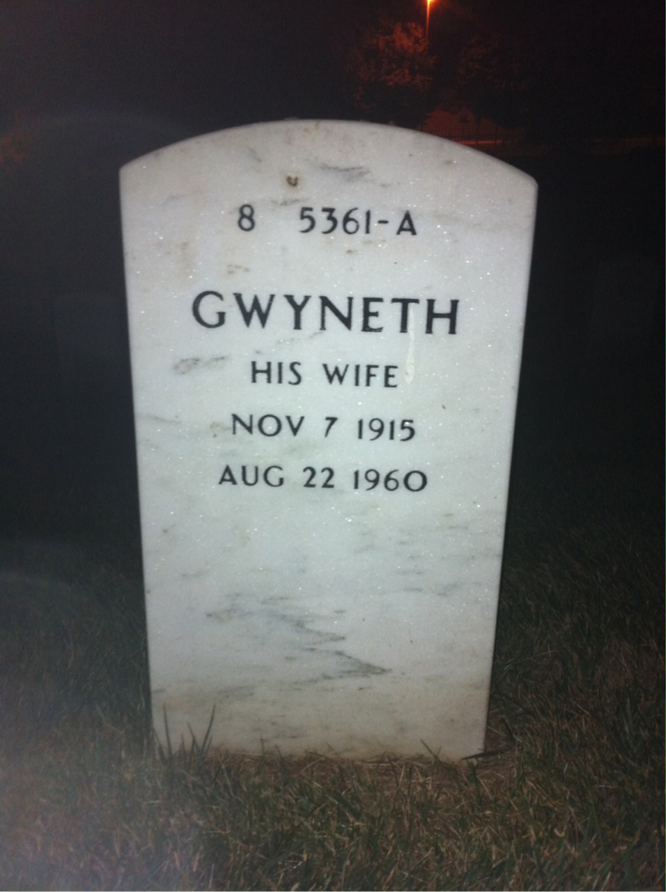 Back of headstone — Paul Moriarty