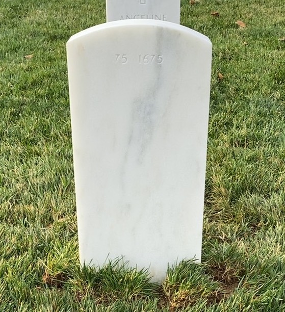 Back of headstone — Thomas W Shipp