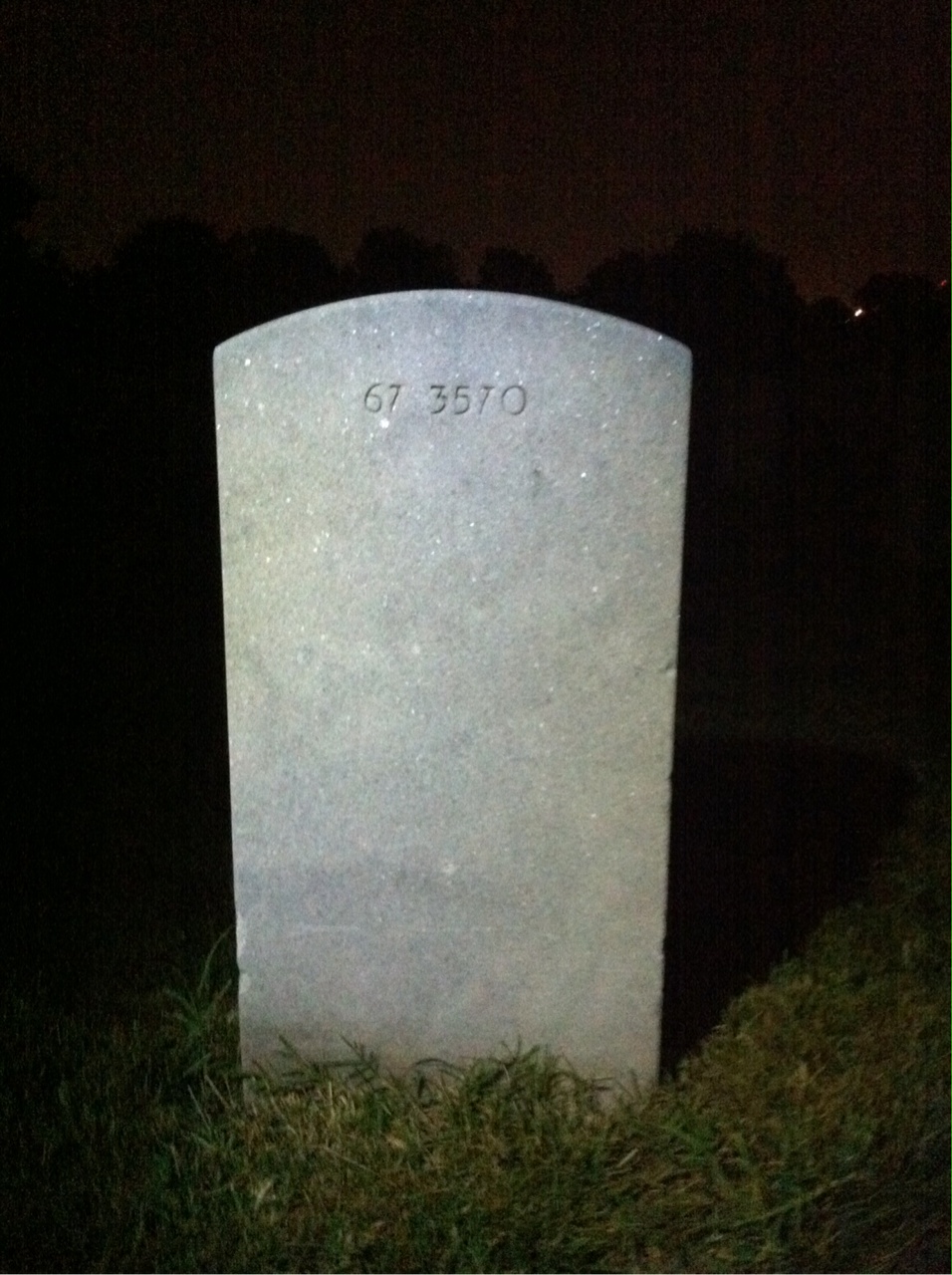 Back of headstone — Wallace Mouledous