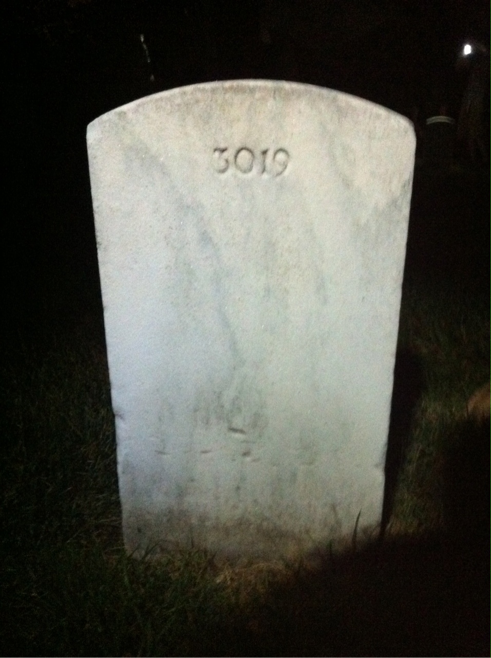 Back of headstone — Mort Mock