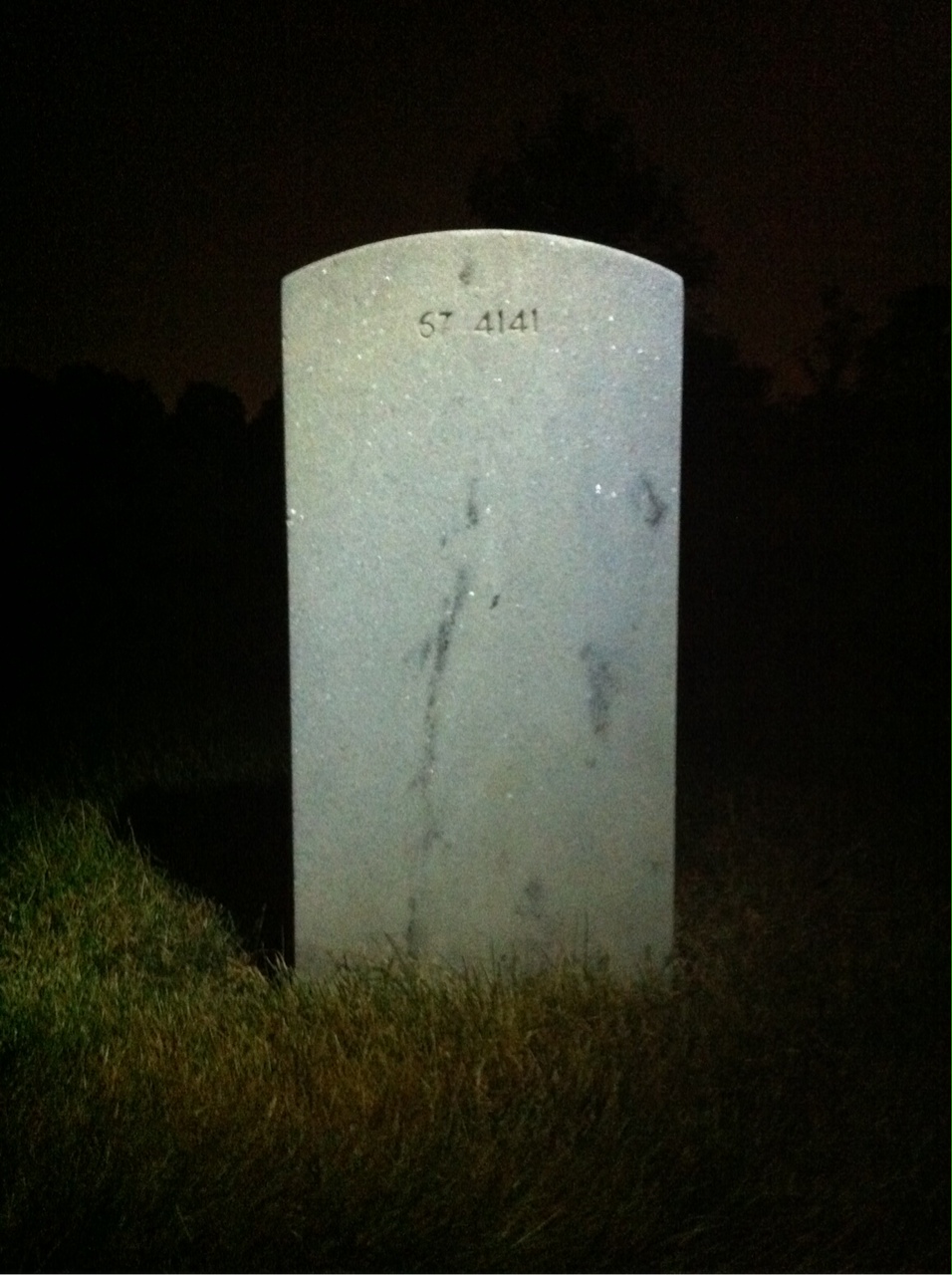 Back of headstone — Michael Atkins