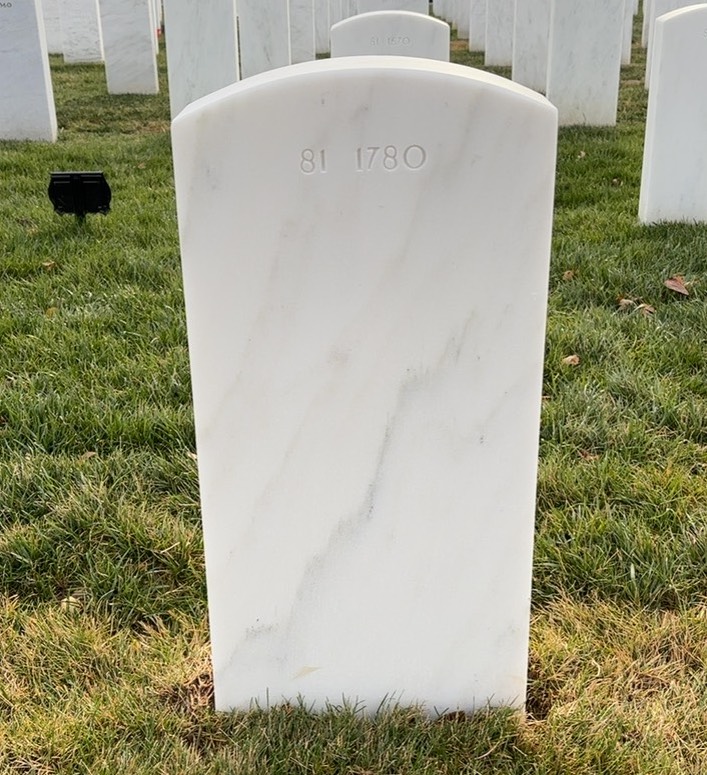 Back of headstone — Jona Mckee