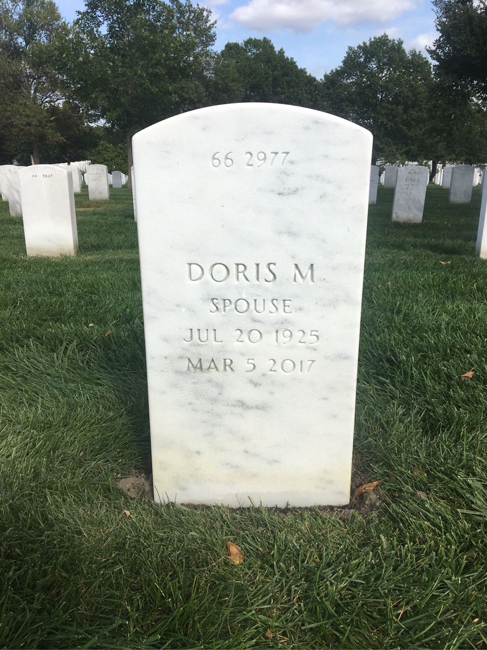 Back of headstone — Arnold Sayer