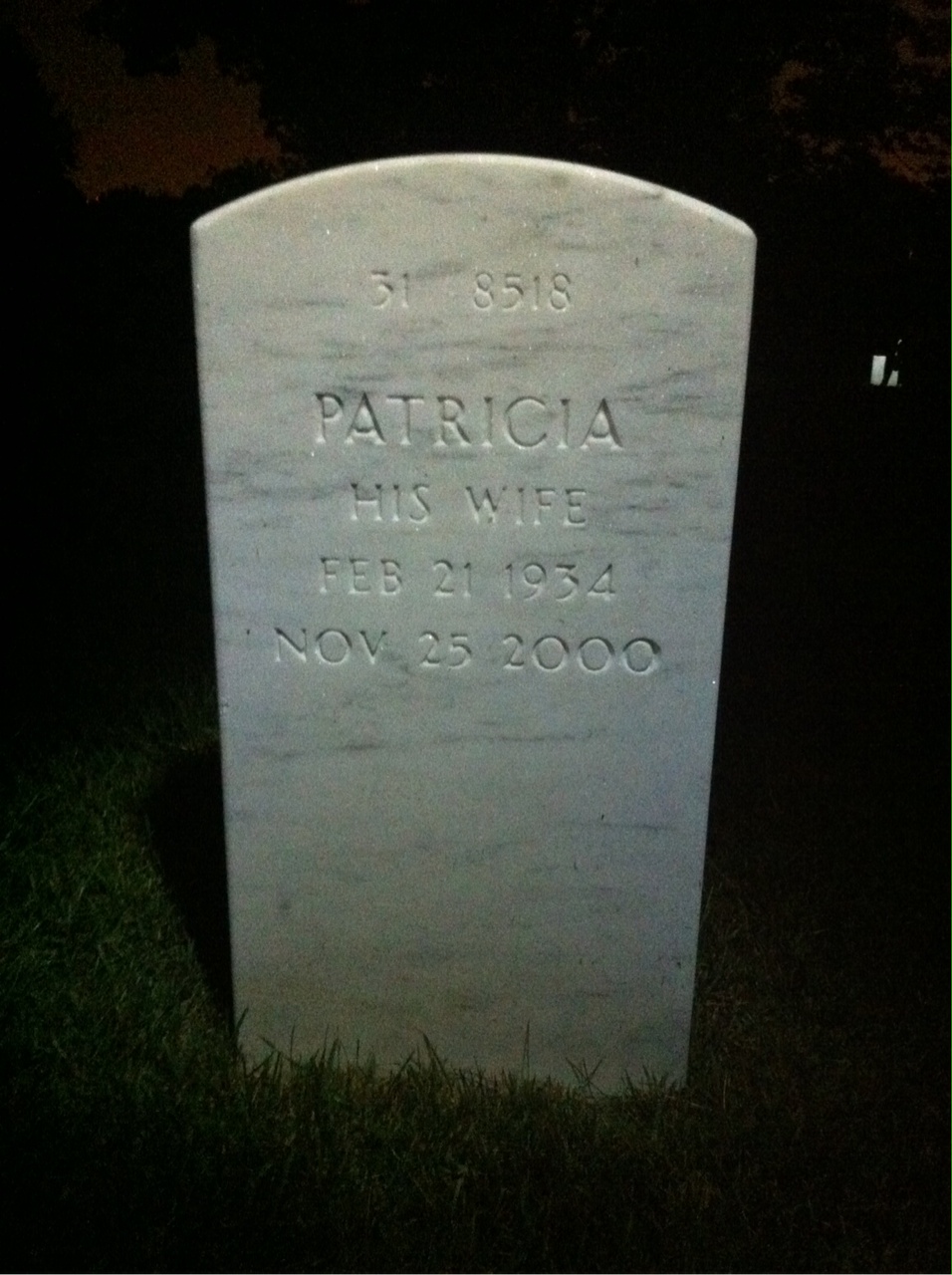 Back of headstone — Billy Malcomb