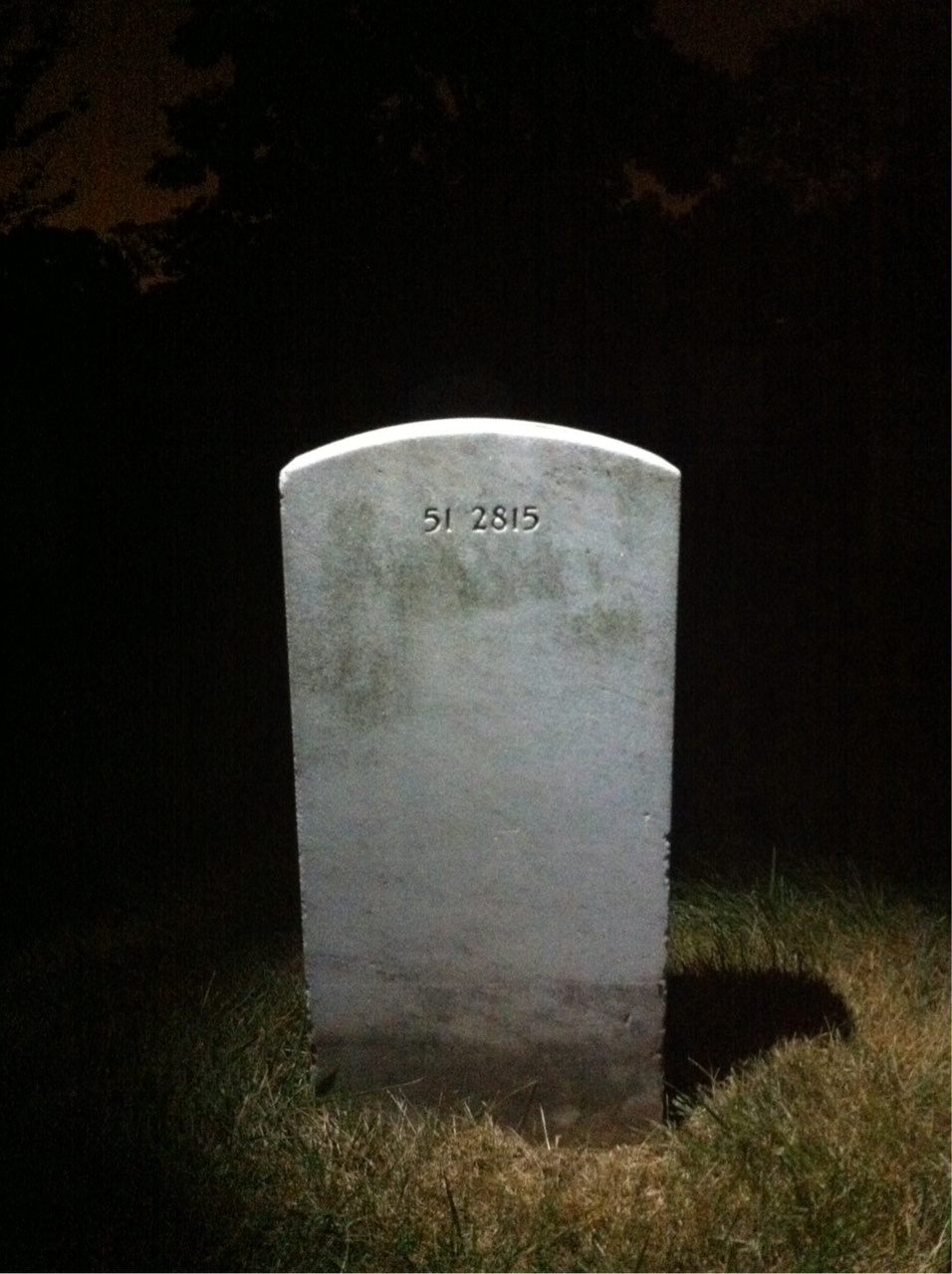 Back of headstone — Robert Ainsworth