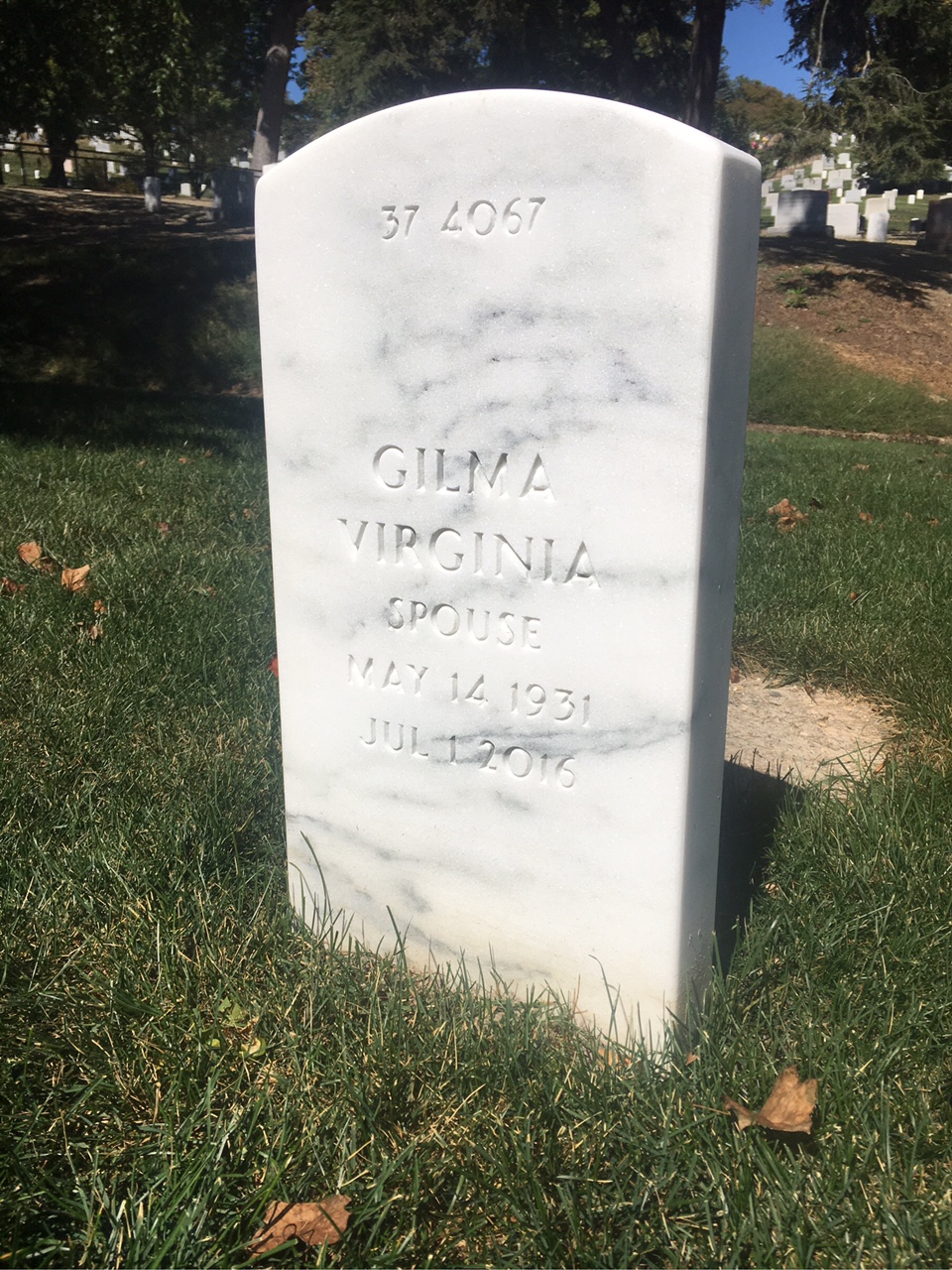 Back of headstone — Daniel Morgan