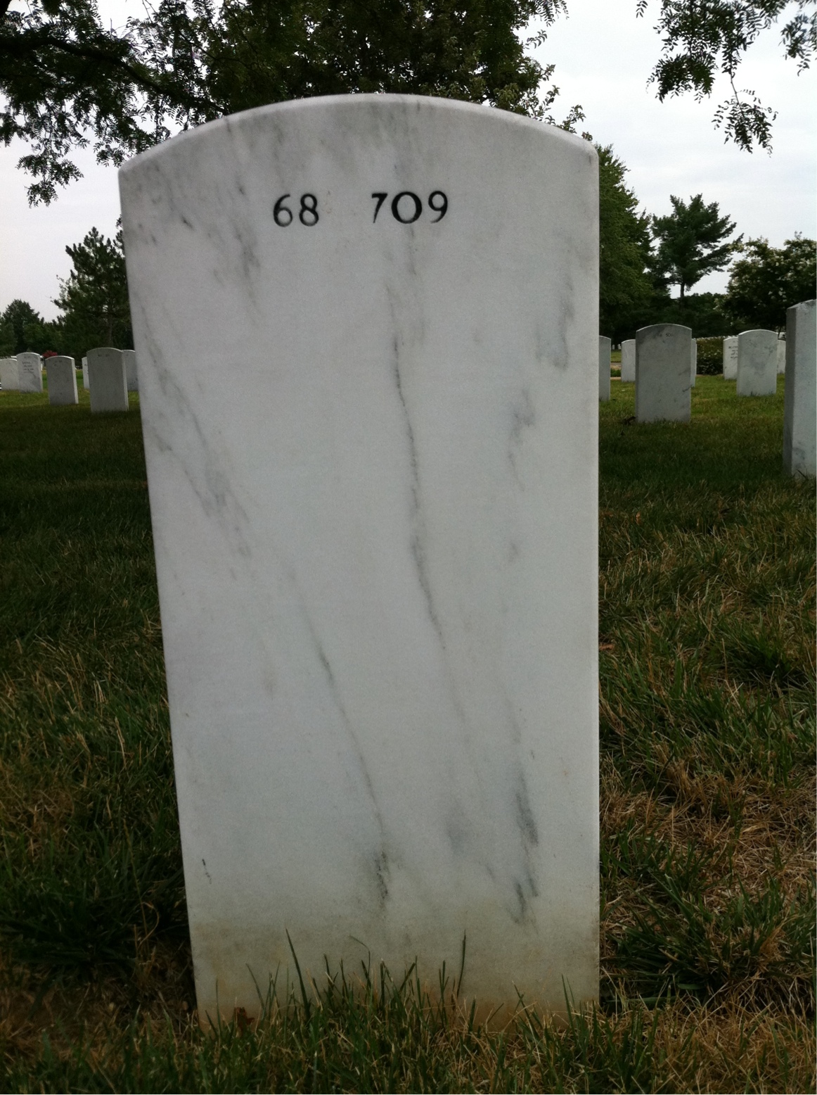 Back of headstone — Leonard Bernier