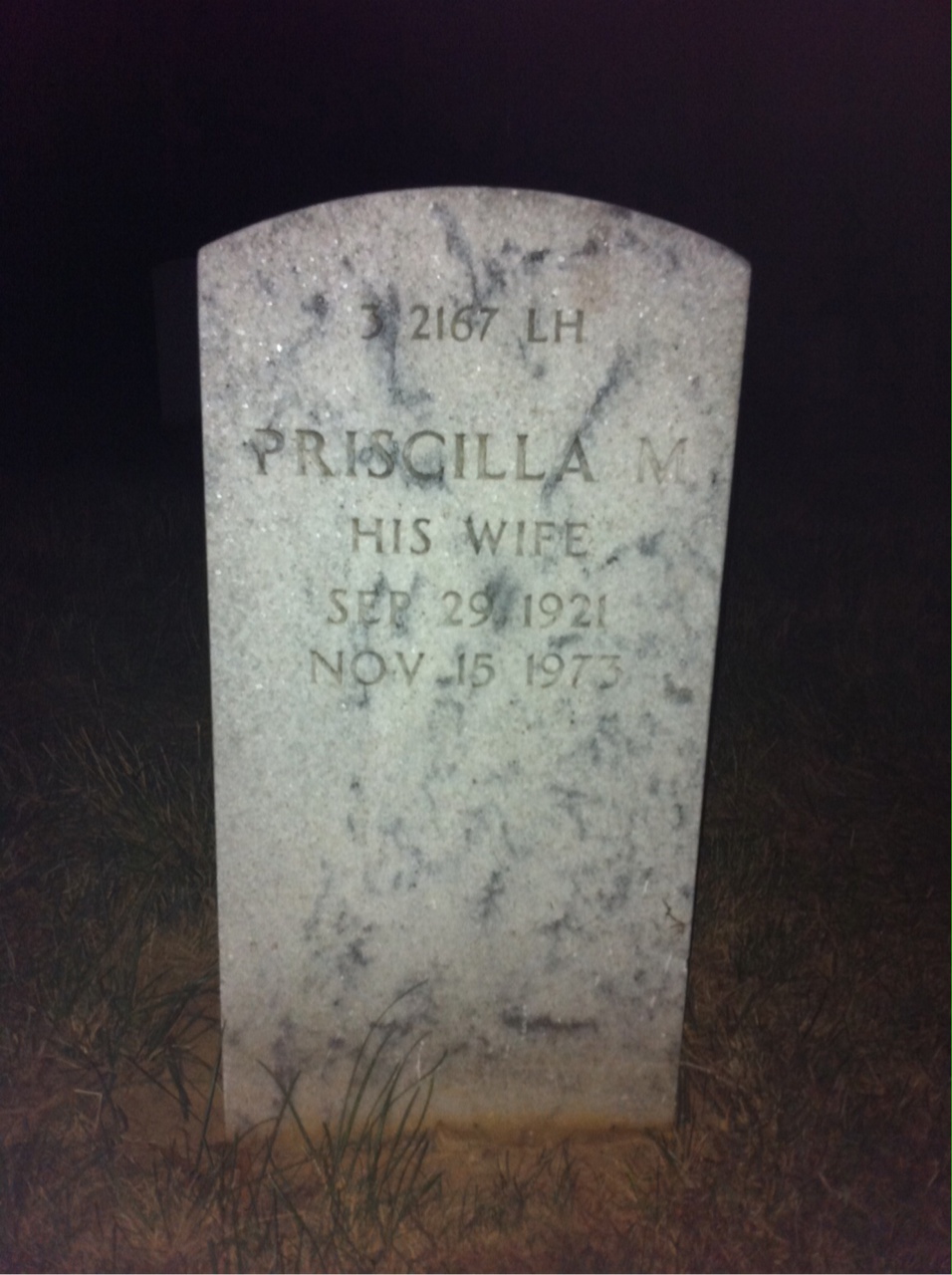 Back of headstone — John Corbly