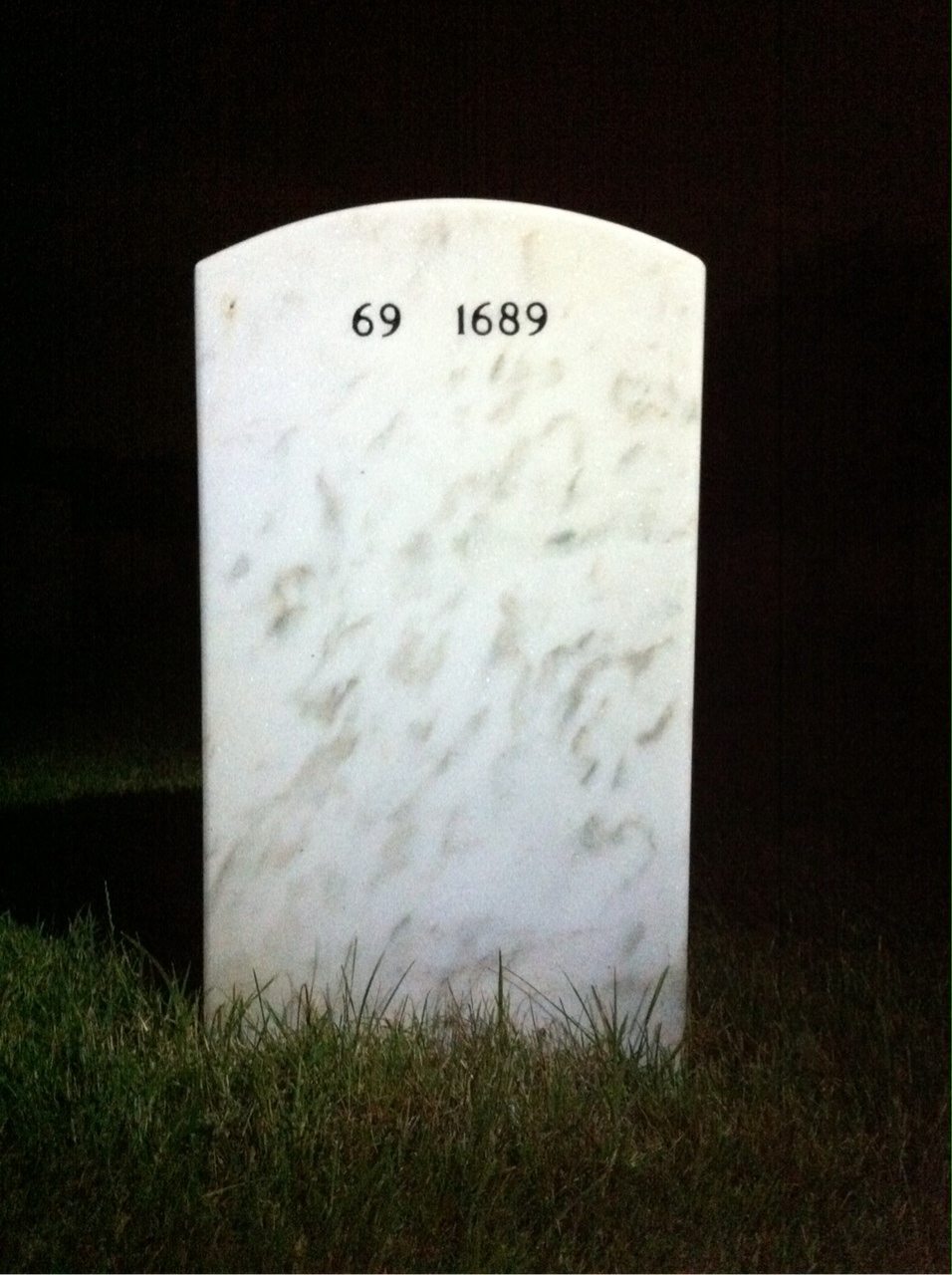 Back of headstone — James Taylor