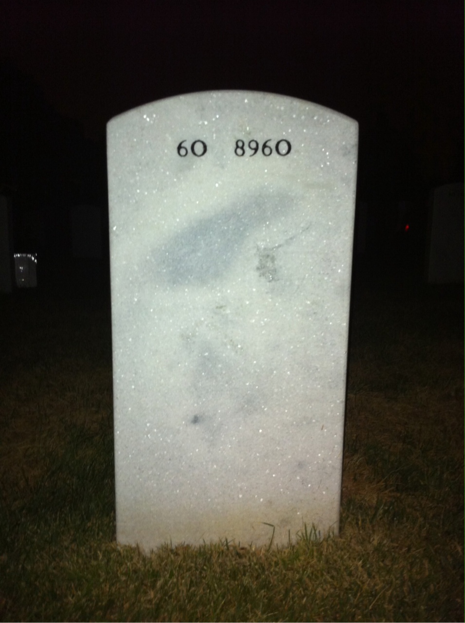 Back of headstone — John Miller