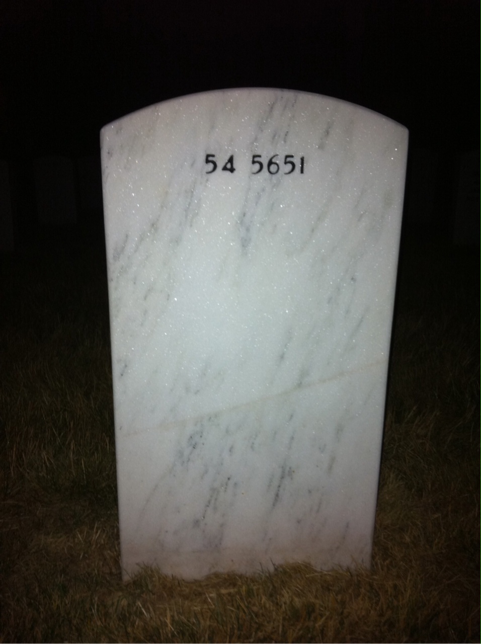 Back of headstone — Charles Cole