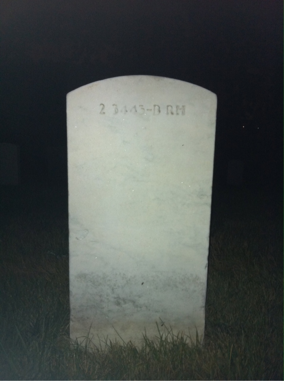 Back of headstone — Theodore Beeman