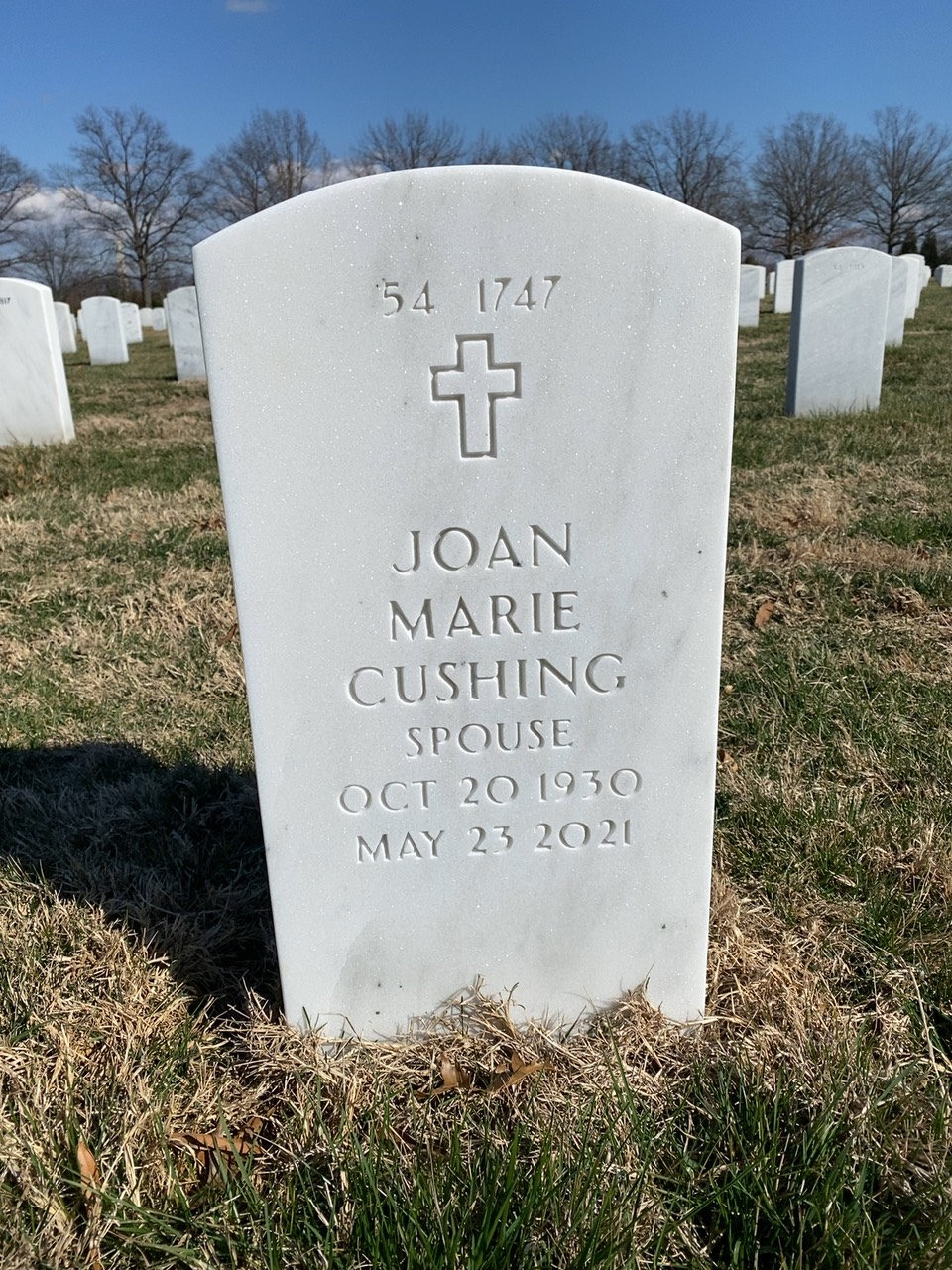 Back of headstone — Russell Miller