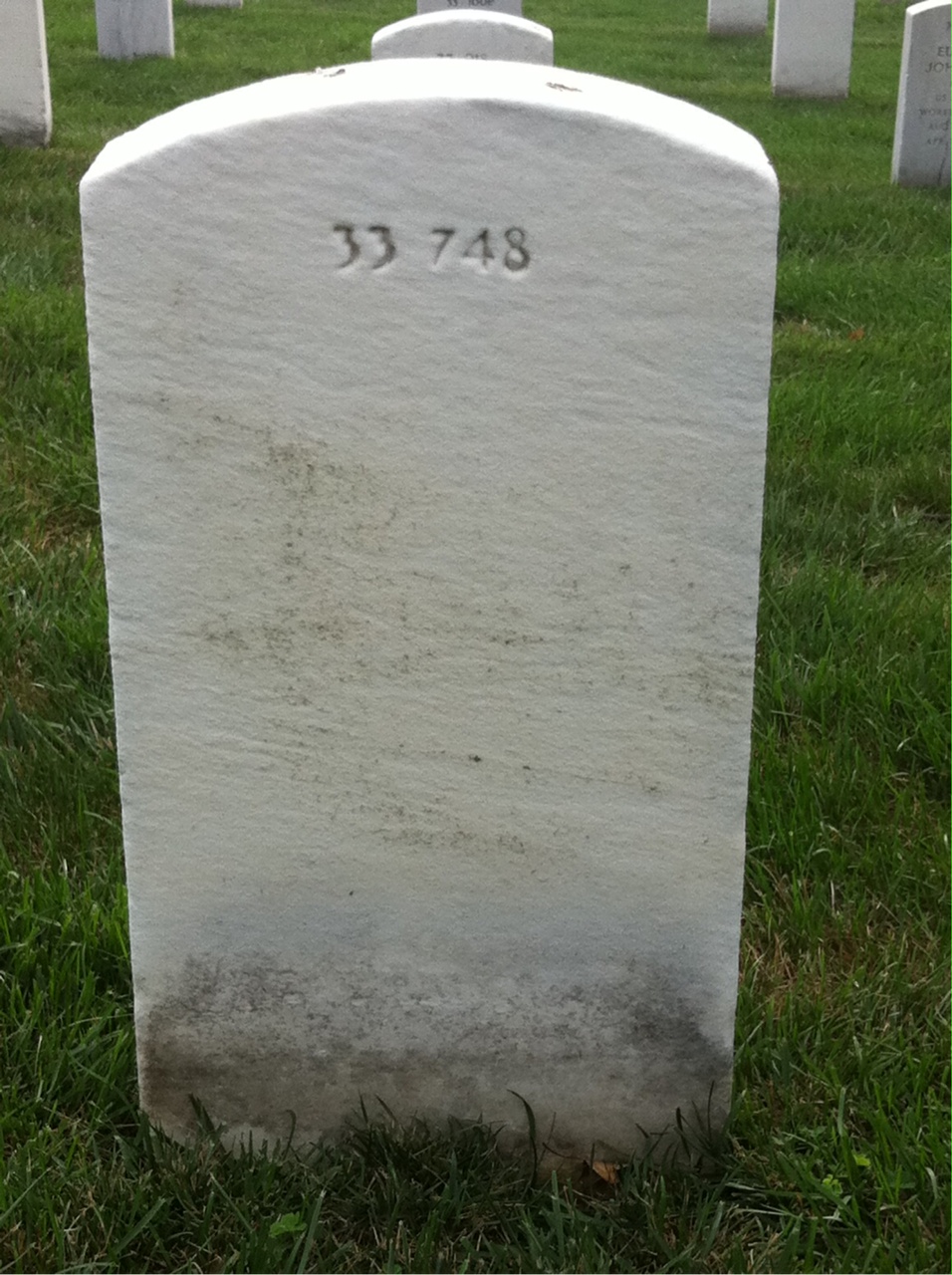 Back of headstone — James Ballard