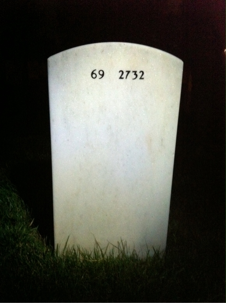 Back of headstone — Harrison Wolf