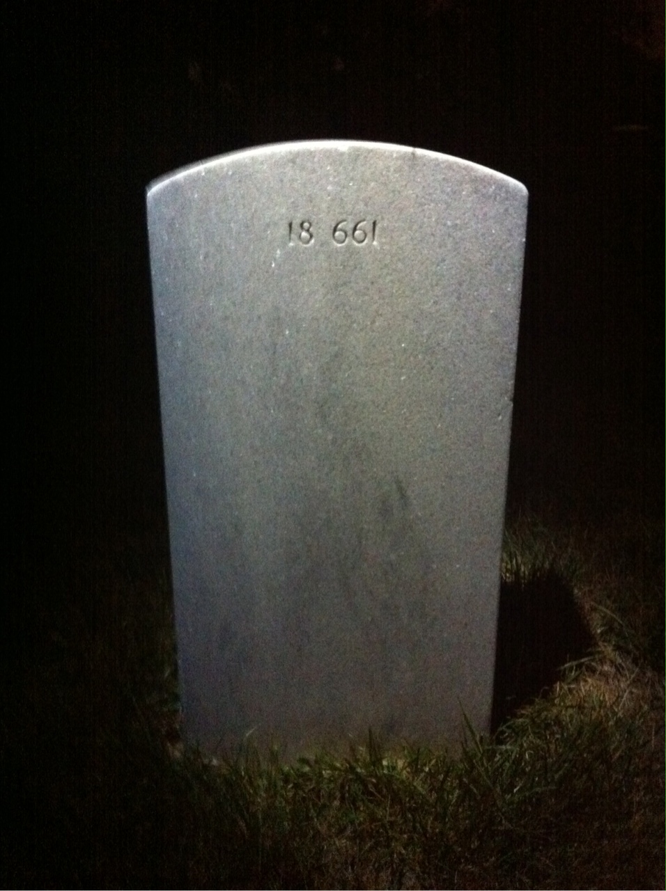 Back of headstone — Leroy Andrews