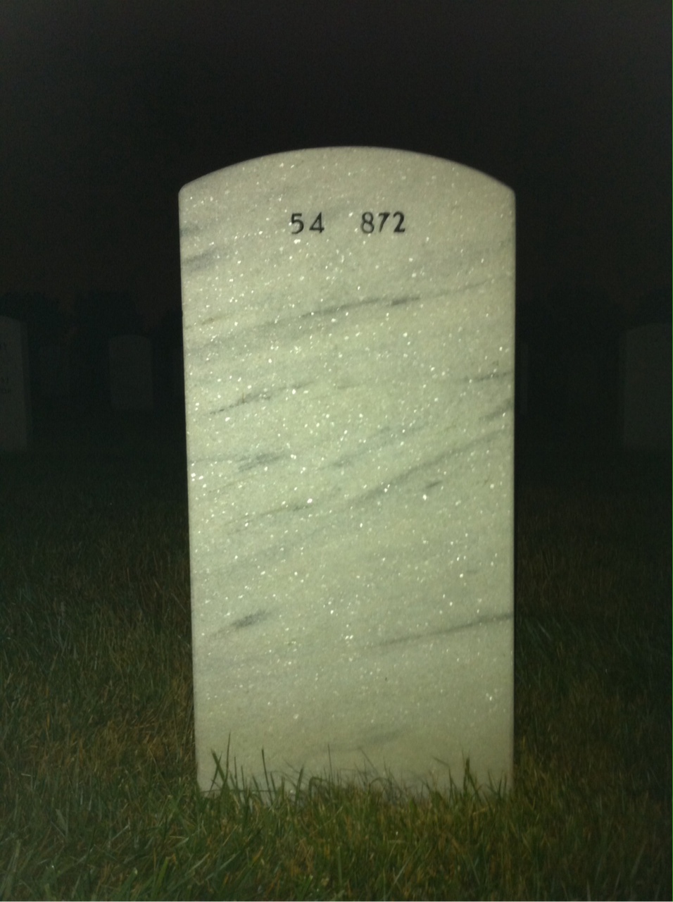 Back of headstone — Louis White