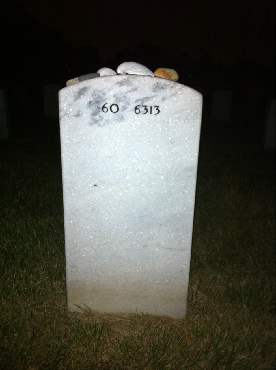 Back of headstone — Donald Leach