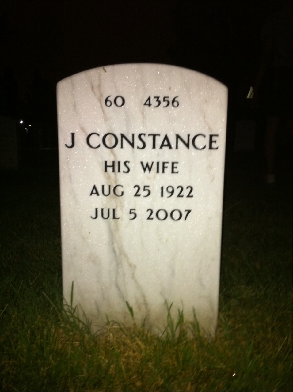 Back of headstone — Donald Shallcross
