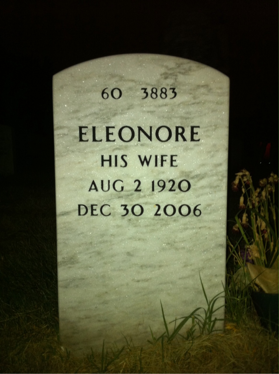 Back of headstone — Edward Condon