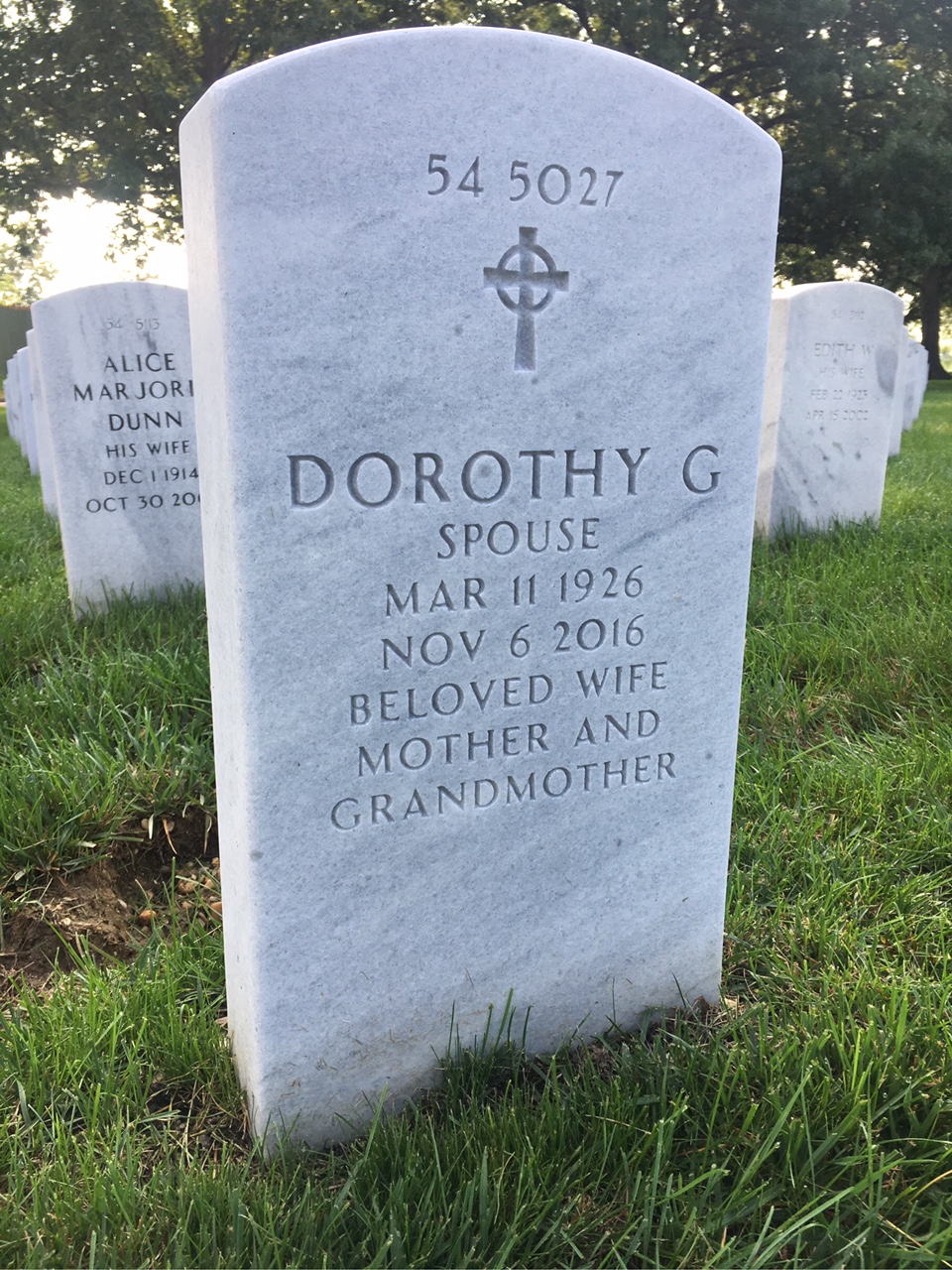 Back of headstone — Donald Mckelvey
