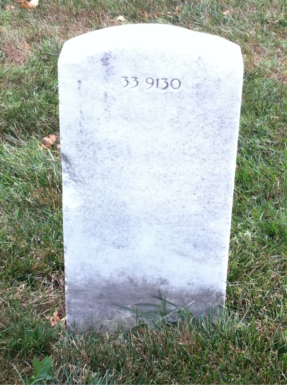 Back of headstone — Violet Melvin
