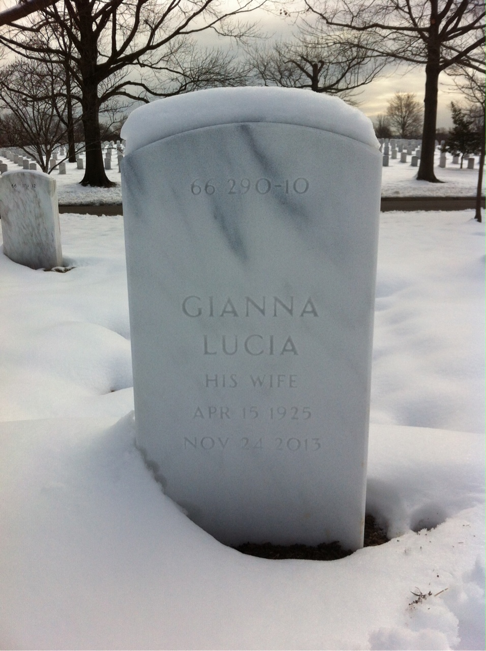 Back of headstone — Raymond French