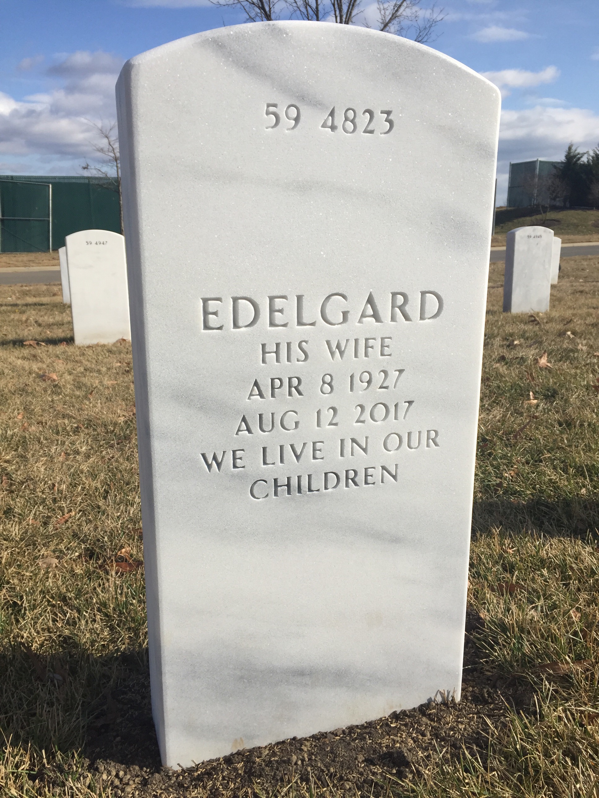 Back of headstone — Peter Musicaro