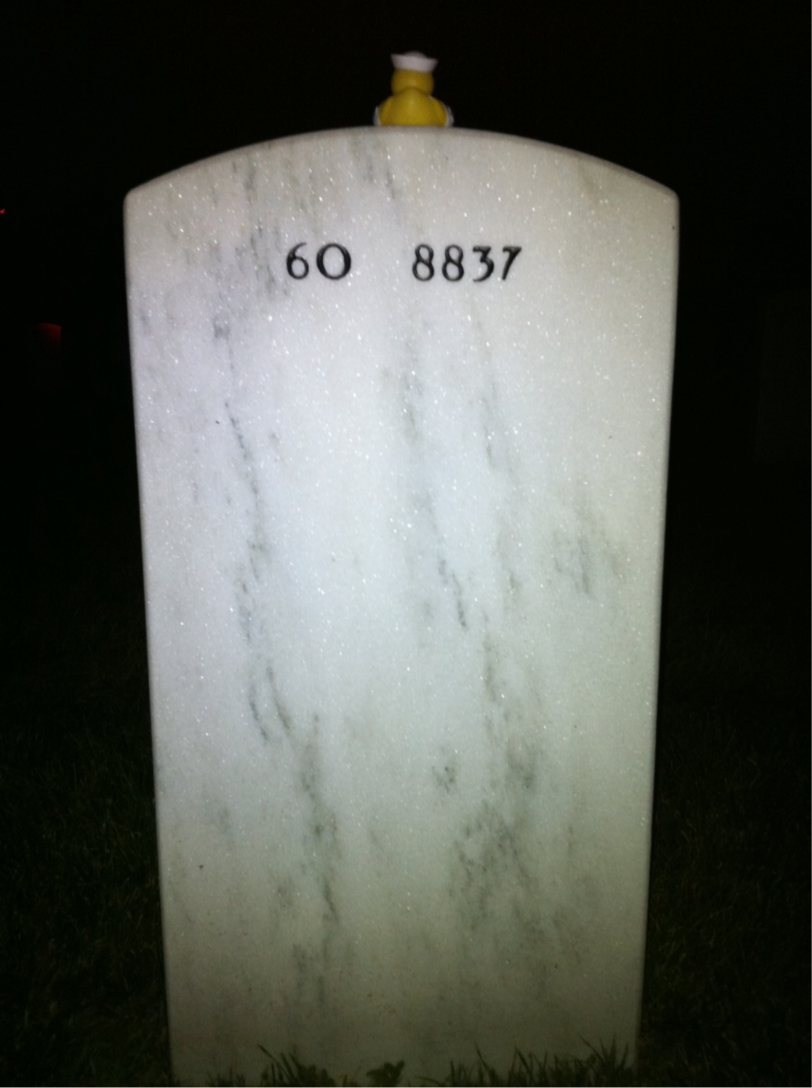 Back of headstone — William Vile