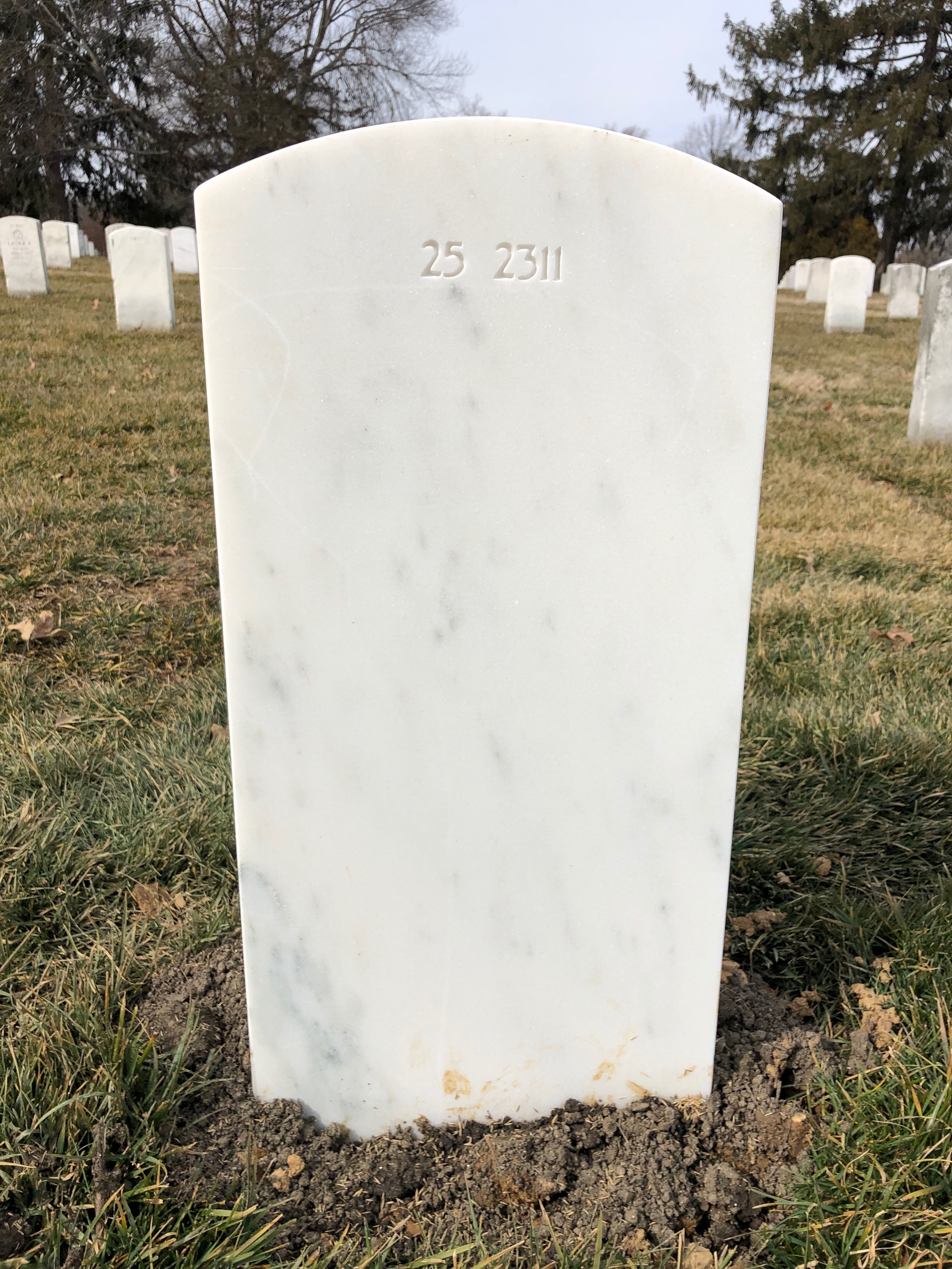 Back of headstone — Tom Van Richardson