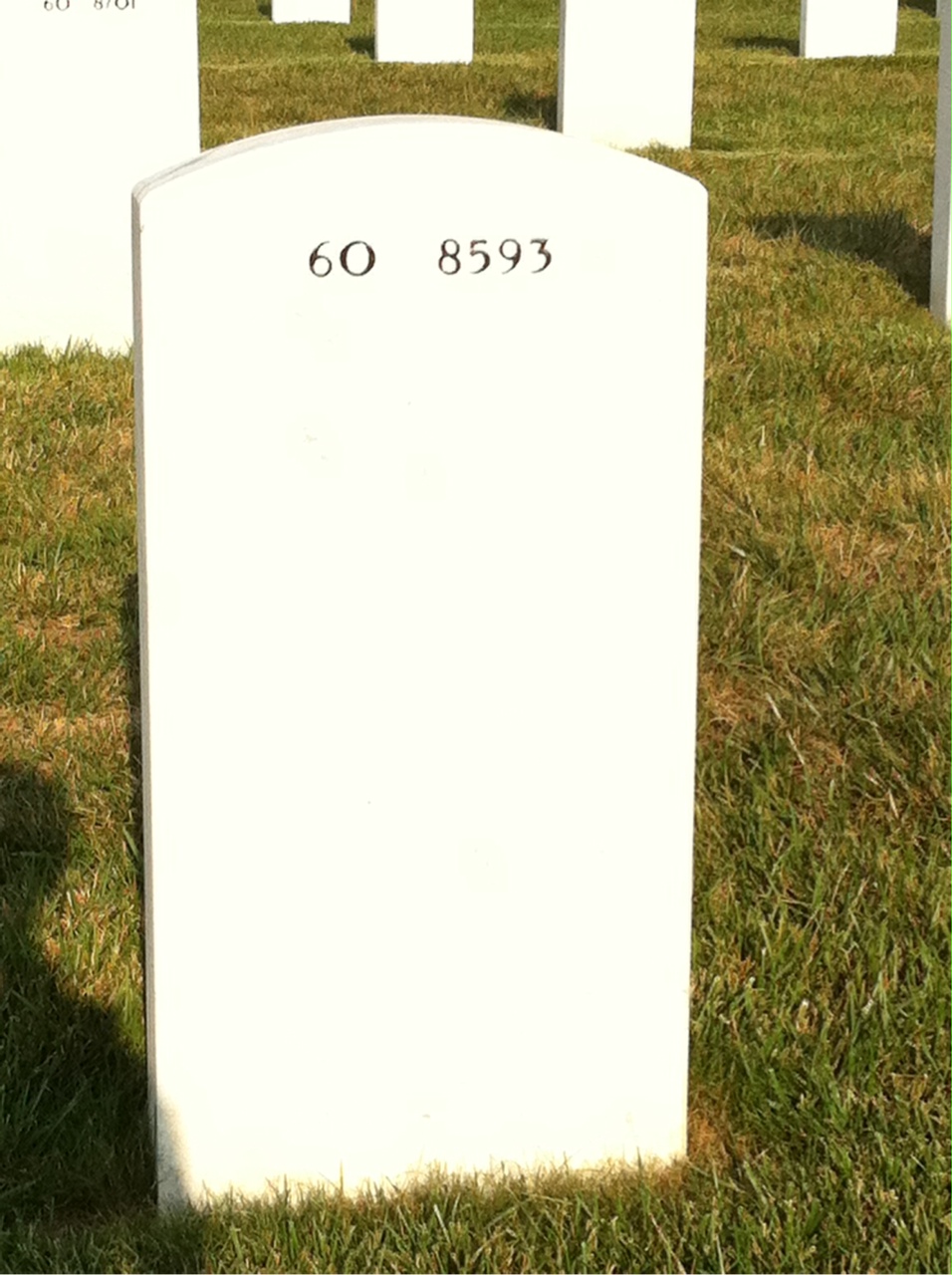 Back of headstone — Chester Curry