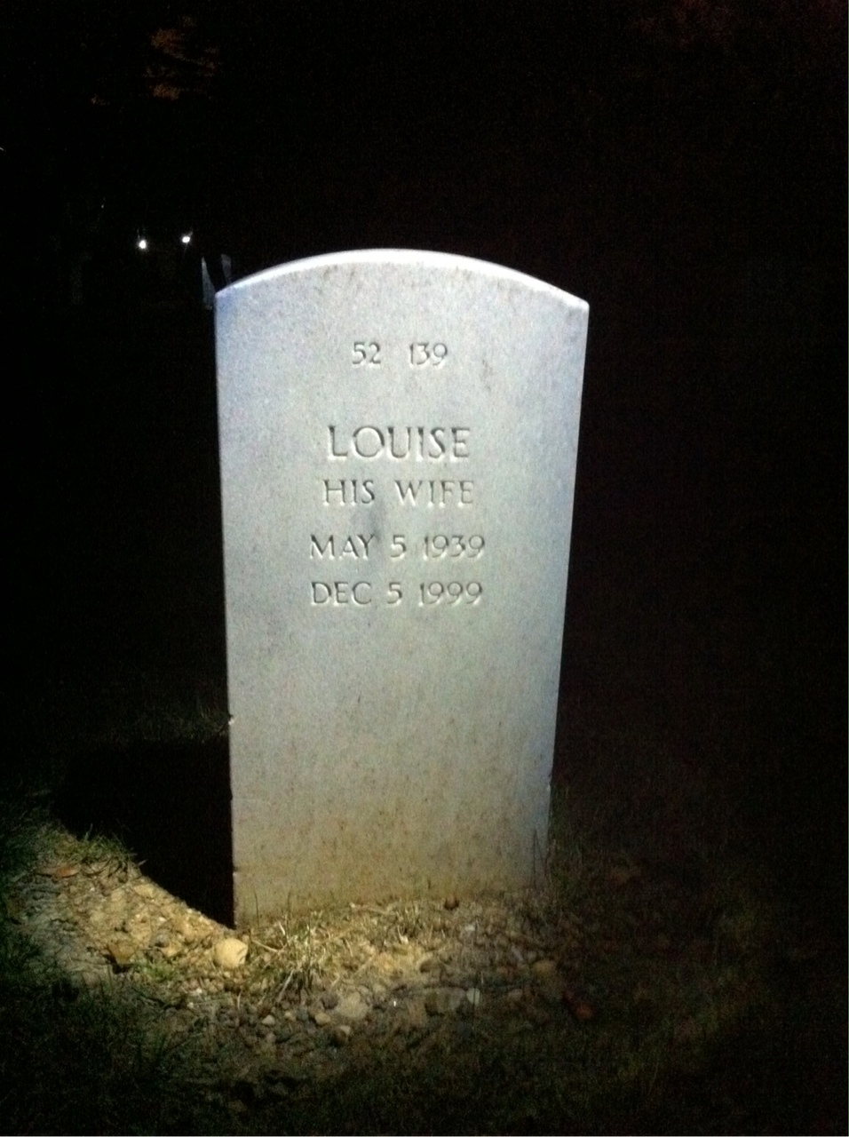 Back of headstone — Gary Morales
