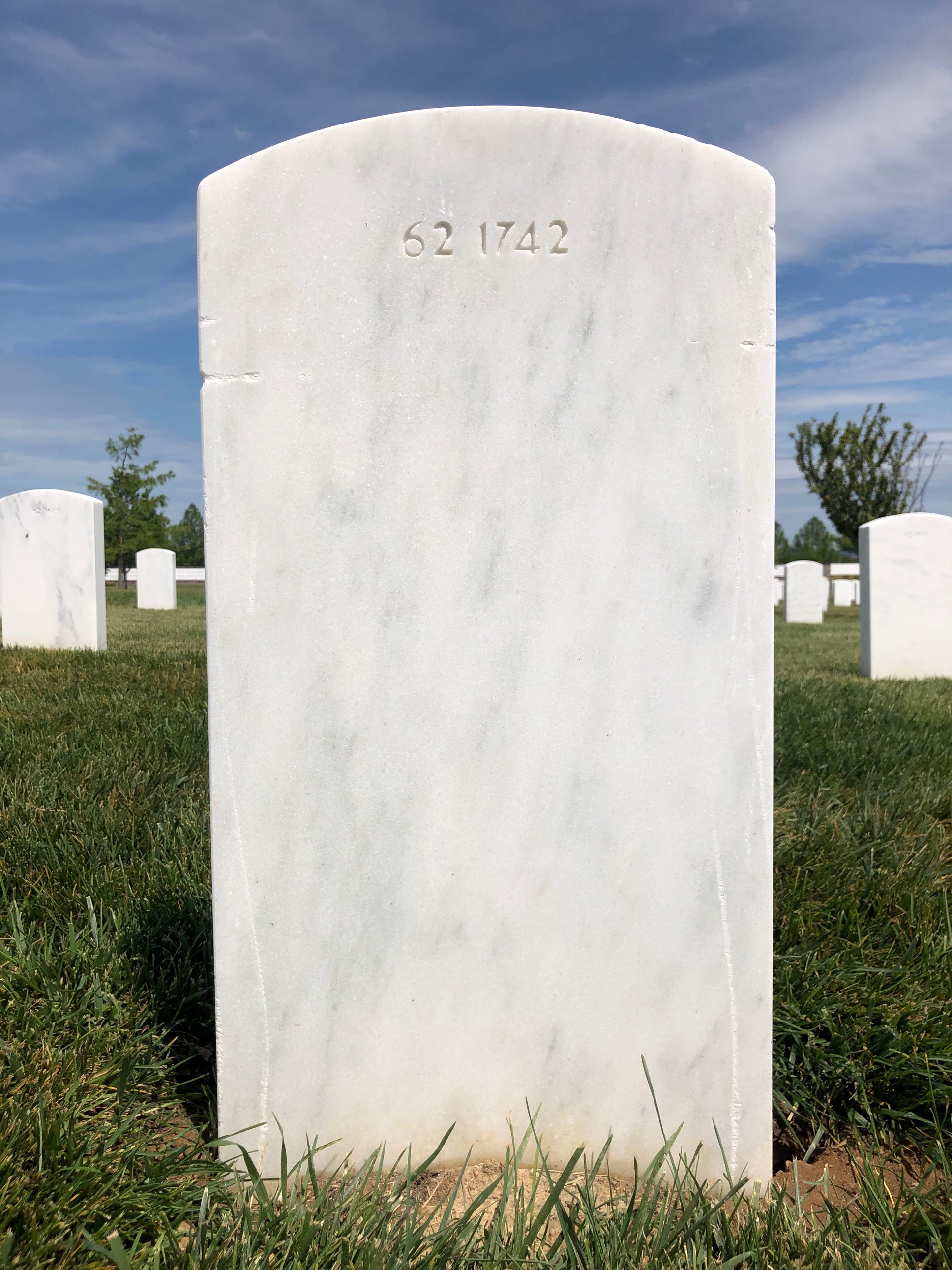 Back of headstone — Samuel Bracken