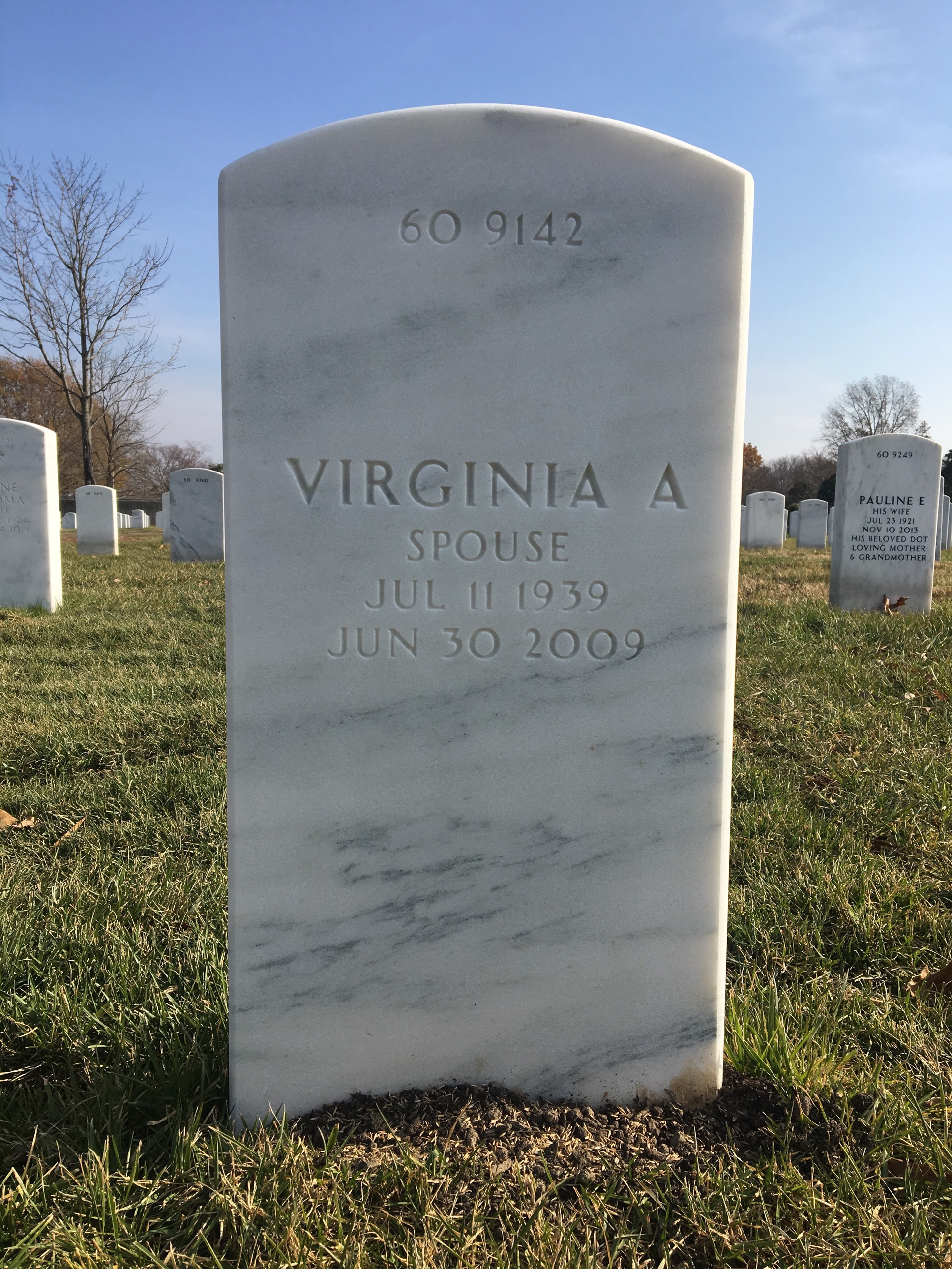 Back of headstone — James Shew
