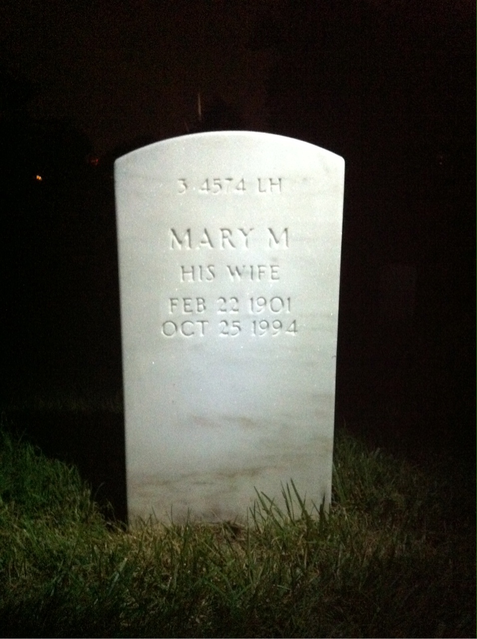 Back of headstone — Walter Edward Perkins