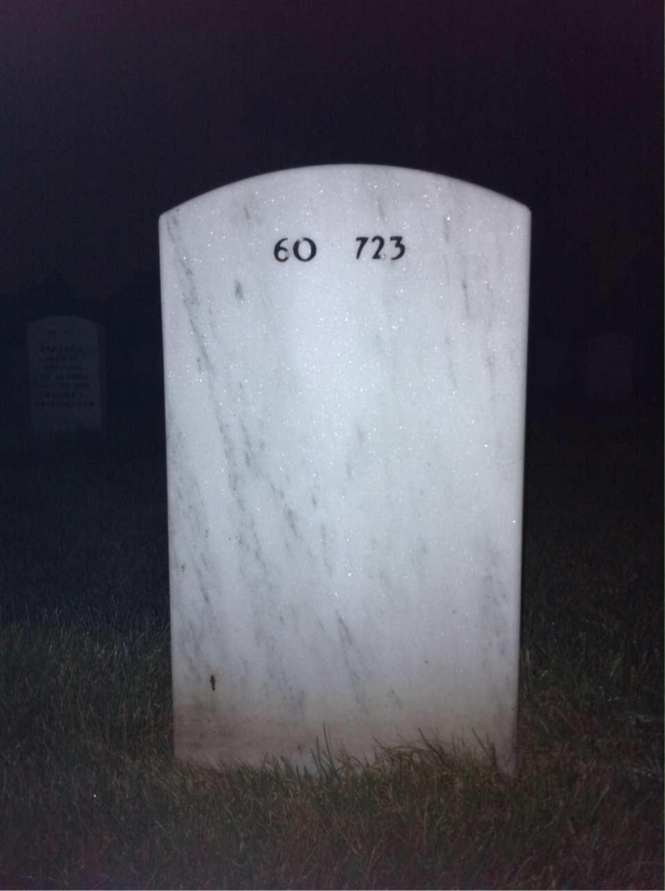 Back of headstone — Robert Ghyers