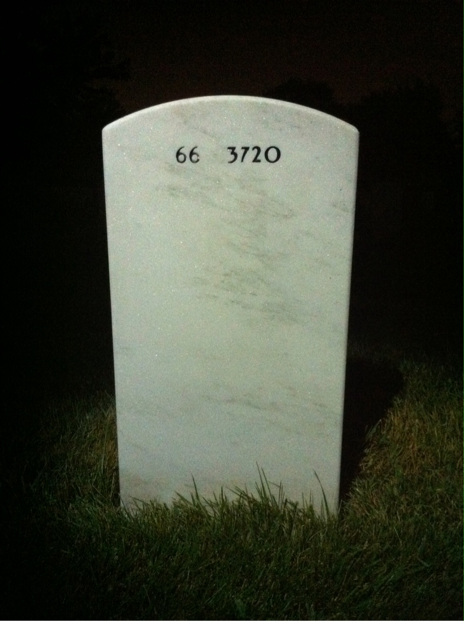 Back of headstone — Alex Loudermilk