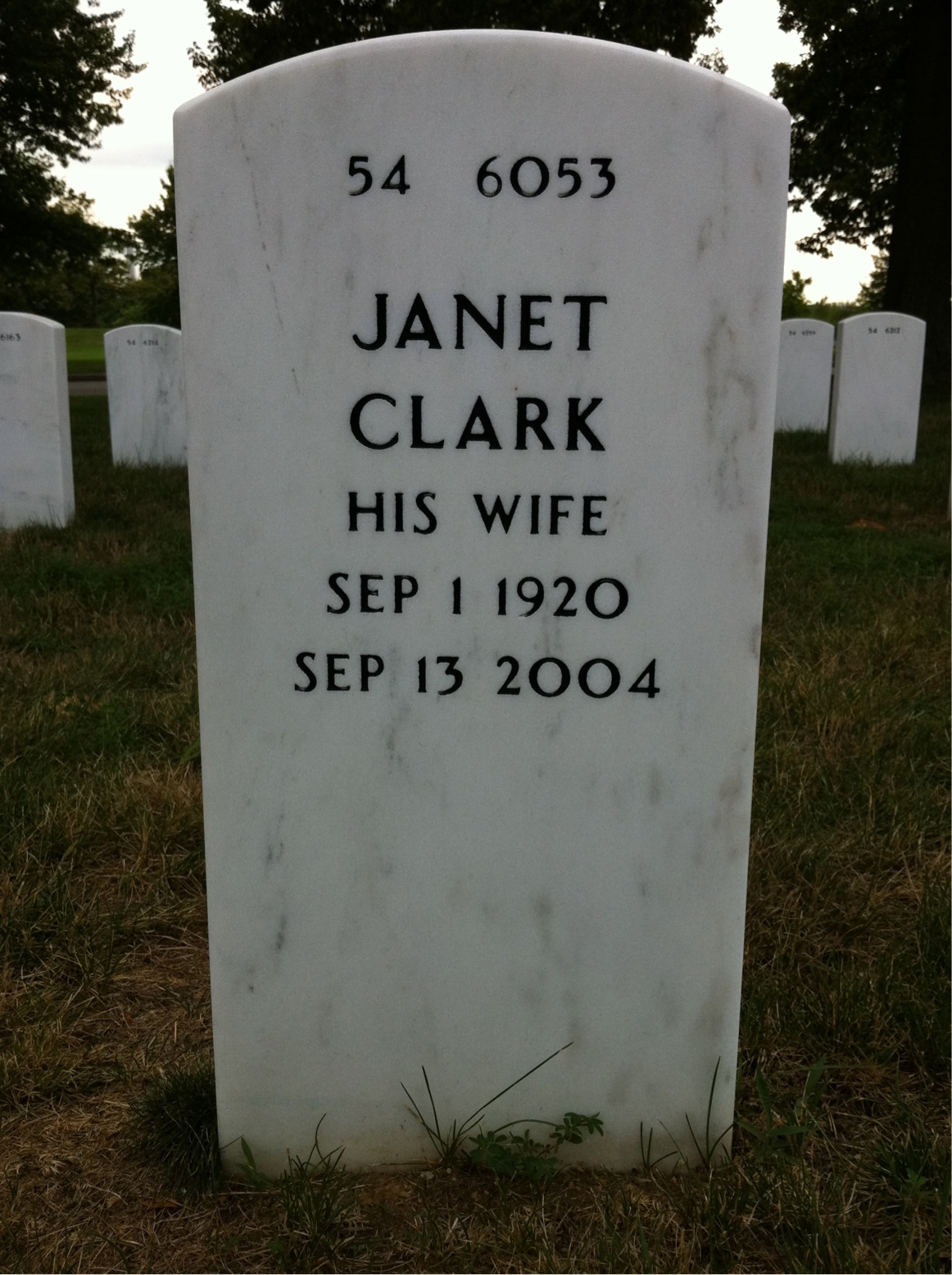 Back of headstone — Sanford Carter