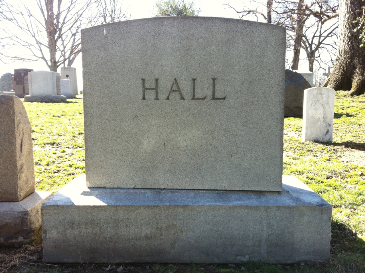 Headstone of William P. Hall