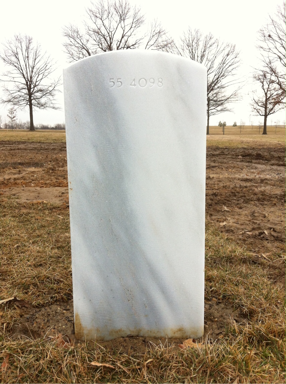 Back of headstone — Lee Collins