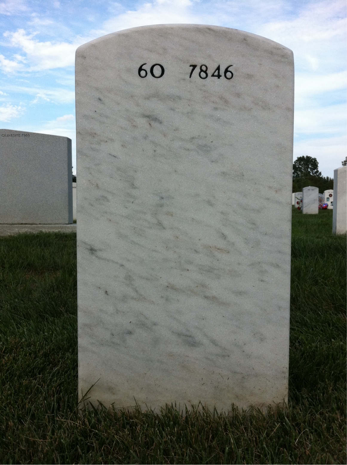 Back of headstone — Robert Patterson