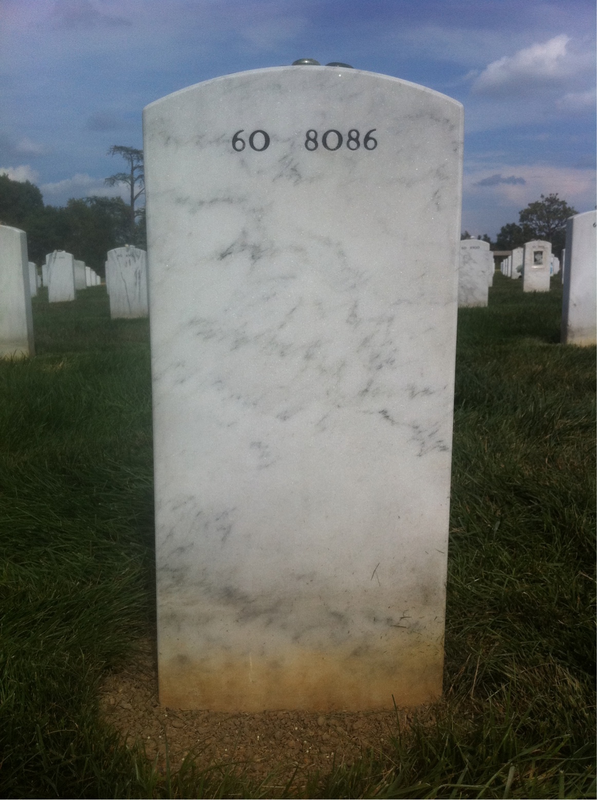 Back of headstone — David Mahlenbrock