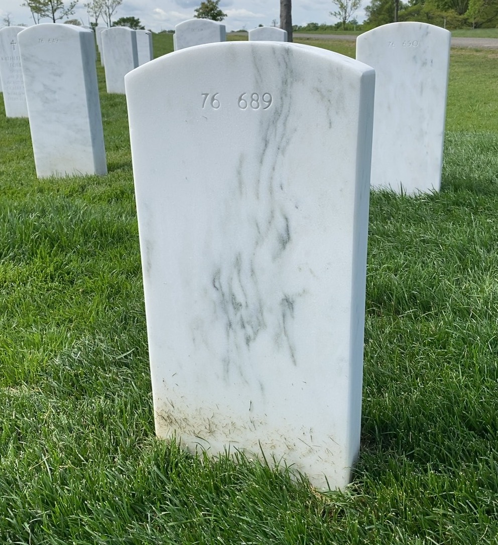 Back of headstone — Tyler West Boehrer