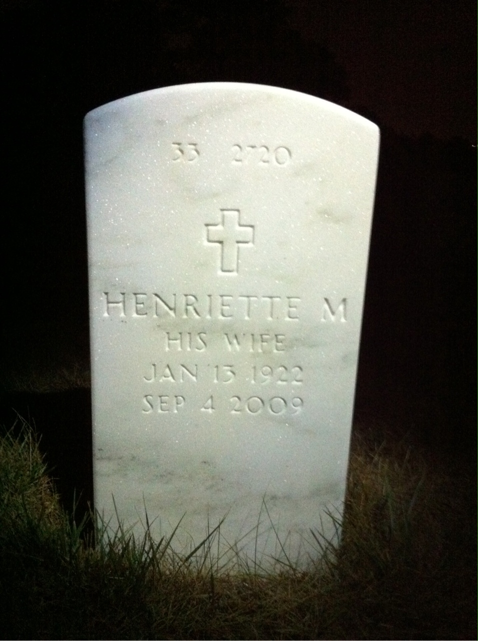Back of headstone — Nicholas Lardis